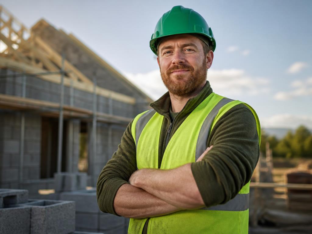Confident craftsman on site representing member protection and professional standards